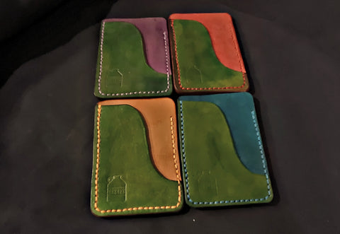 Prohibition Style Hand Made Premium Leather Smuggler Minimalist Wallet