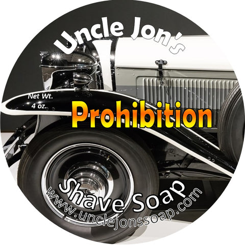 UNCLE JON'S NATURAL SHAVE SOAP - PROHIBITION - Prohibition Style