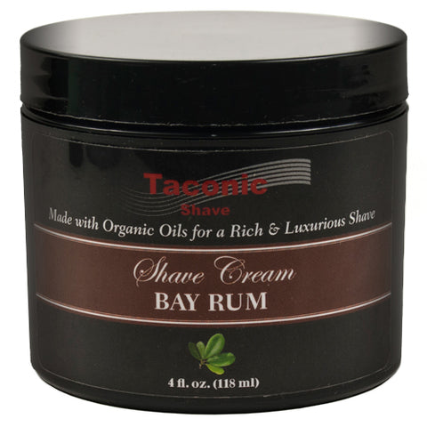 TACONIC BAY RUM ORGANIC SHAVING CREAM - Prohibition Style